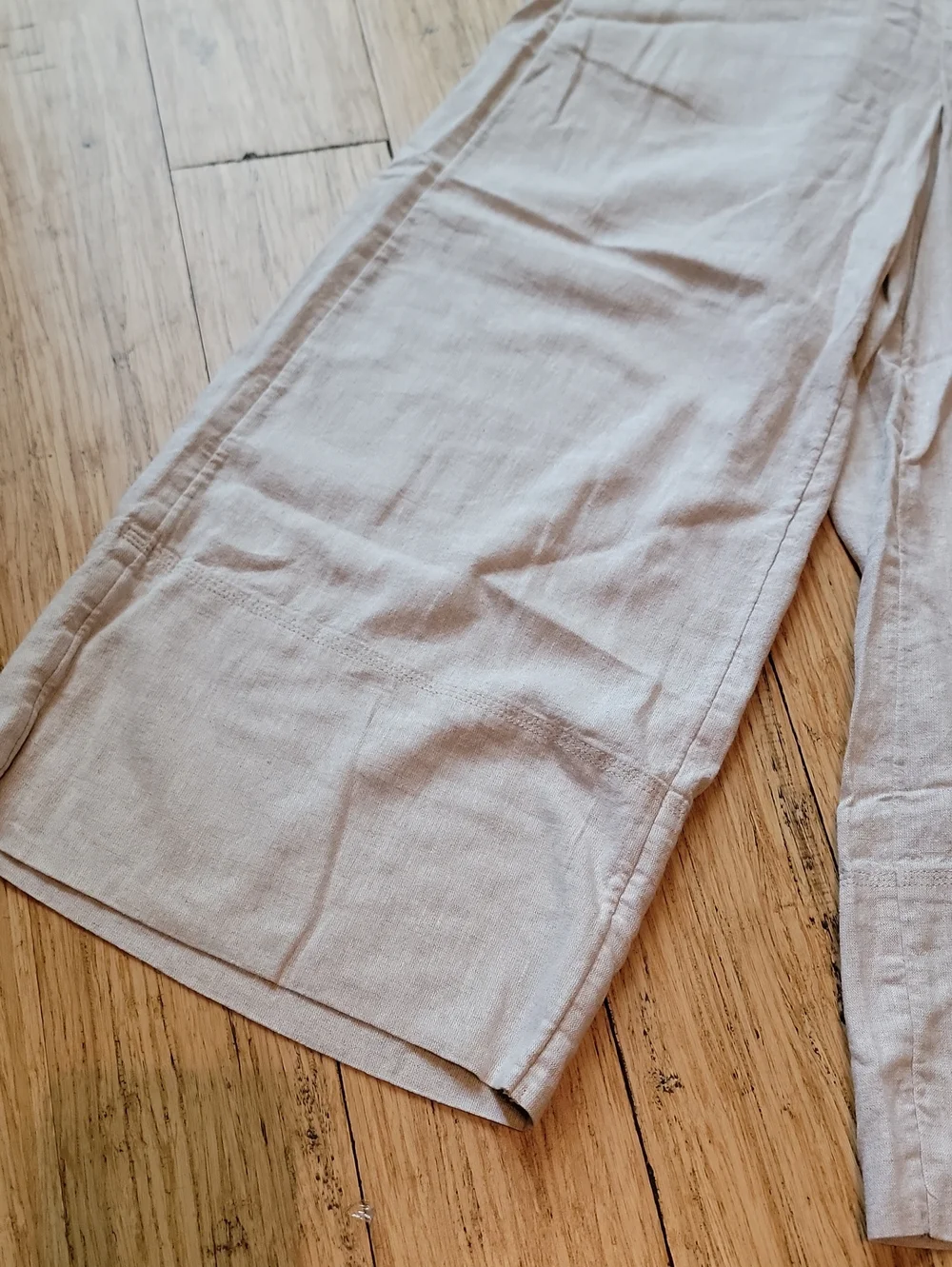Banana Republic Wide-Leg Cropped Pants in Light Taupe